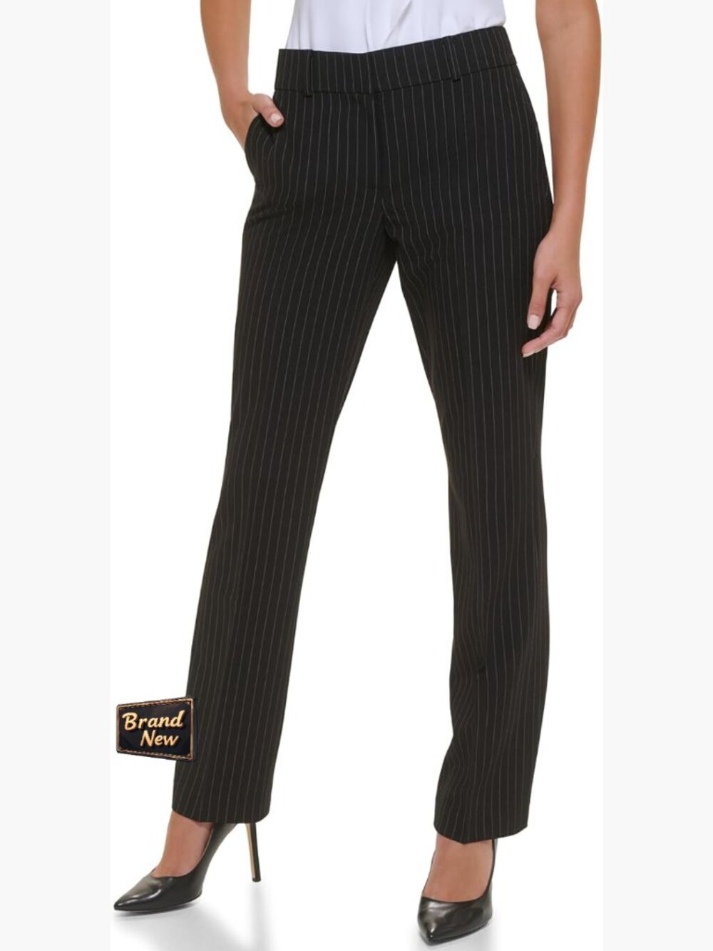 Boot Leg Trousers - Tailored Dress Pants for Women Office Work